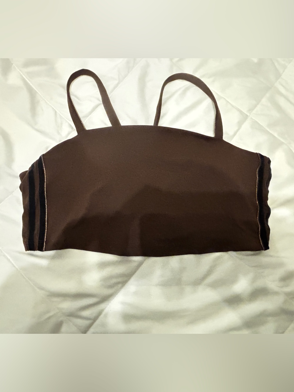 All In Motion Brown Cropped Tank/sports bra with Thin Straps, Xl